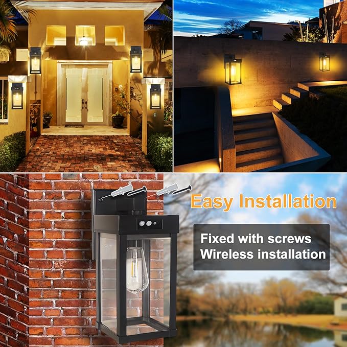 2 Pack Solar Wall Lights Outdoor Waterproof - Image 6