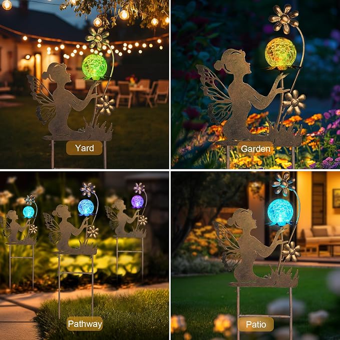HONGLAND Solar Lights Fairy Garden Decor - Image 8