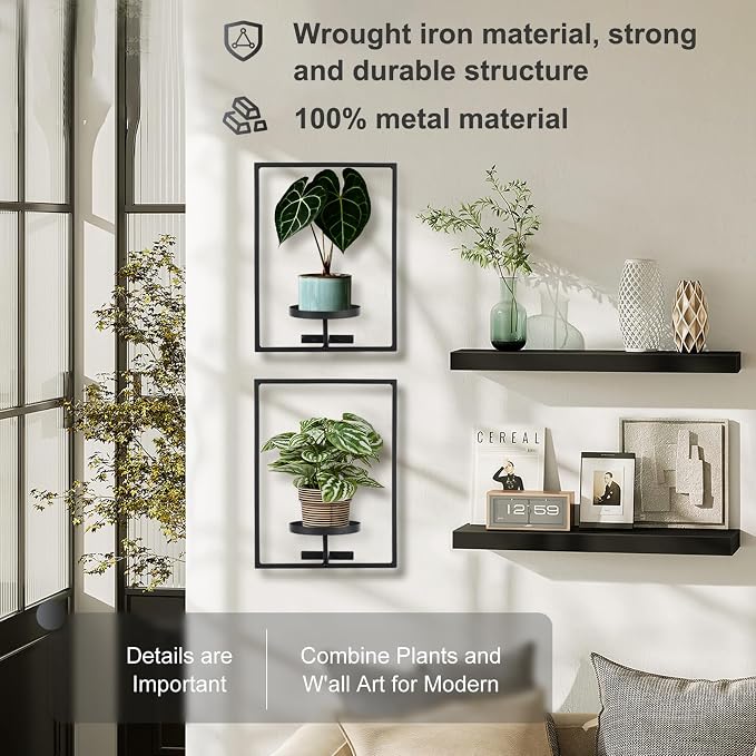 Sisher Plant Stand Indoor Outdoor, Window Plant Shelf Picture Frame Wall Plant - Image 6