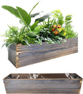 Wood Window Box Planter, Long Indoor Window Box by oyhqes