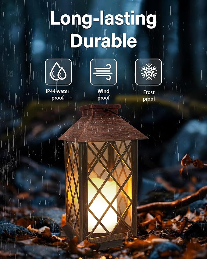 SHYMERY Solar Lanterns, Hanging Outdoor Lantern - Image 3
