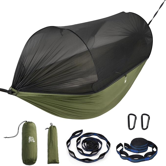 Miztli Camping Hammock -Portable Hammock w/Spacious Net & Tree Straps by MIZTLI