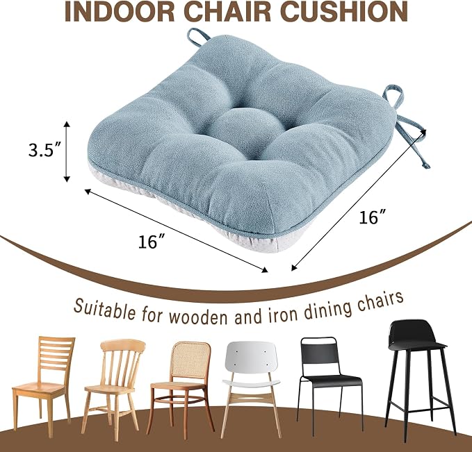 BETU Chair Cushions for Dining Chairs Set of 4, 3.5" Thick Kitchen Table Chair - Image 9