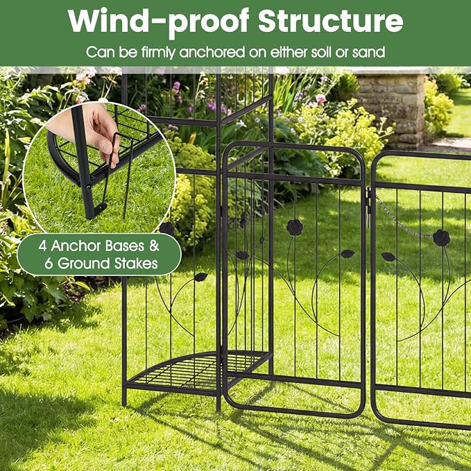 Giantex 87'' Metal Garden Arbor - Image 4