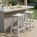 Ciokea 2 Set 29" Outdoor Bar Stools Heavy Duty HDPE Outdoor Stools Waterproof by CIOKEA