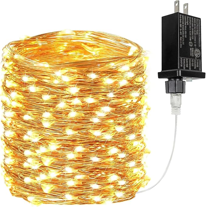 Extra Long 99Ft 300 LED Fairy Lights Plug in, Waterproof String Lights Outdoor by BHCLIGHT