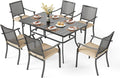 PHI VILLA 7 Pieces Outdoor Dining Set by PHIVILLAThepioneerofcomfortablehouseholdsupplies