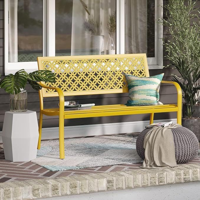 Grand patio 50" Outdoor Bench, Garden Benches - Image 8