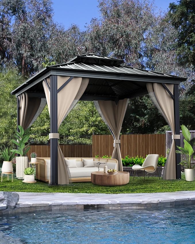 GarveeLife 10 ft x10 ft Hardtop Gazebo - Image 7