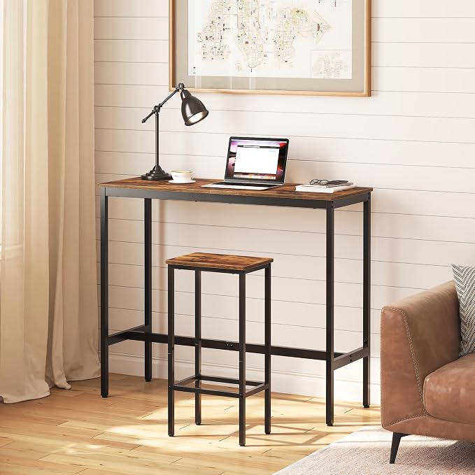 Set of 2 Bar Stools, 29.5" Tall Counter Bar Stools, Kitchen Breakfast Bar Chairs - Image 6