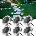 Peasur Solar Ground Lights Outdoor, 6 Pack Flat Solar Powered Disc Lights by Peasur