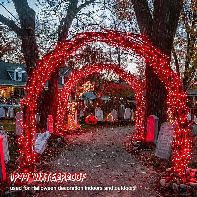 JMEXSUSS 150 LED Red Christmas Lights Indoor Outdoor Waterproof, Connectable 59 - Image 8
