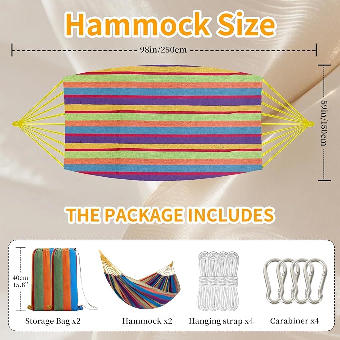 2Pack Hammocks |Camping Hammock | Portable Outdoor Hammock Set | - Image 3