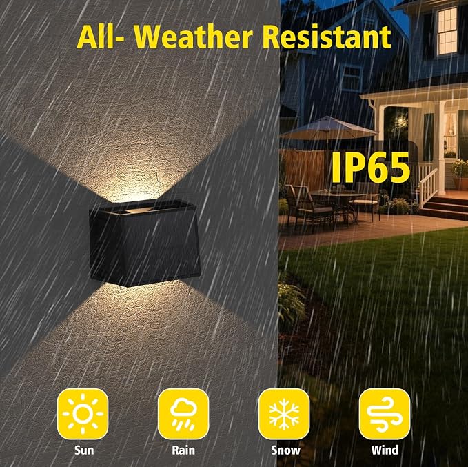 T-SUN Solar Fence Lights Outdoor 8 Pack - Image 3