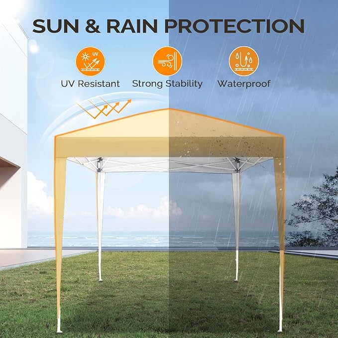 VINGLI Pop Up Canopy Tent with Sidewalls, Outdoor Gazebo Canopy Tent, Patio - Image 4