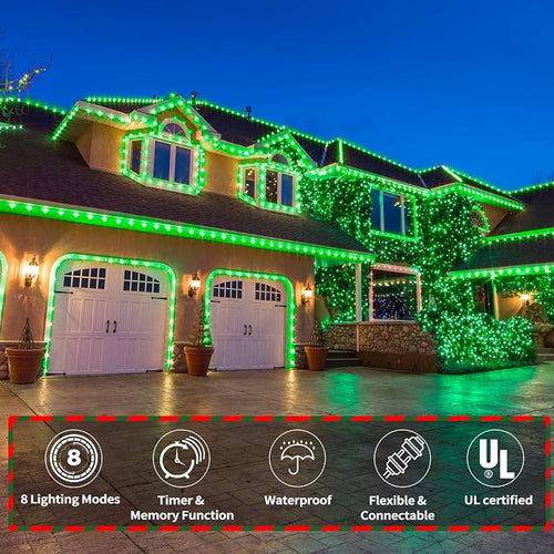 100ft LED Rope Lights Outdoor, 720 LED Connectable and Flexible Tube Lights - Image 2