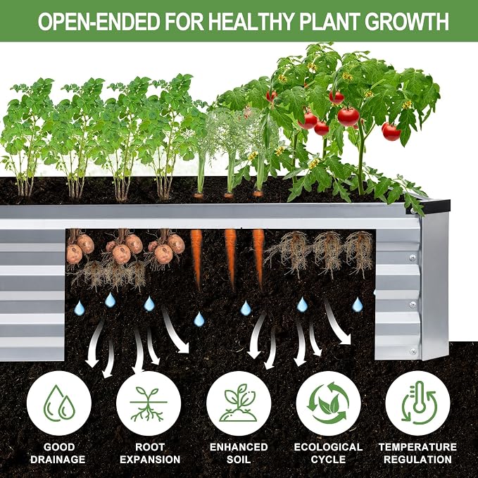 Galvanized Raised Garden Bed Outdoor | Metal Raised Garden Bed - Image 7