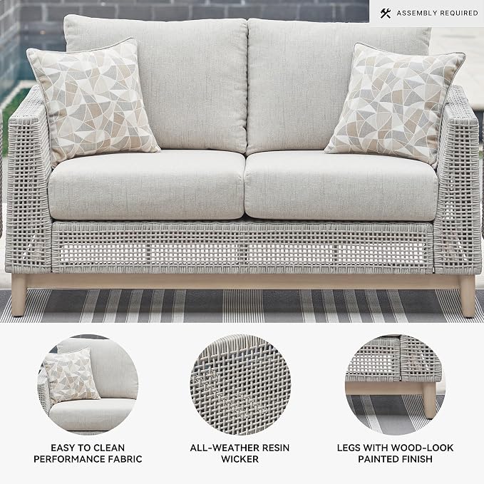 Signature Design by Ashley Seton Creek Cottage Nuvella Weather Resistant Fabric - Image 4