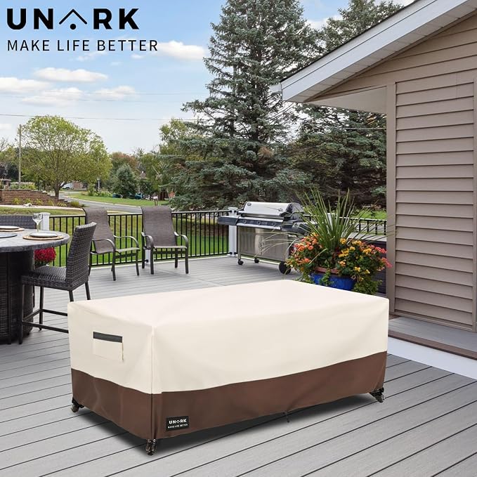 Outdoor Patio Coffee Table Cover, 600D Waterproof Heavy Duty Outdoor Table Cover - Image 6