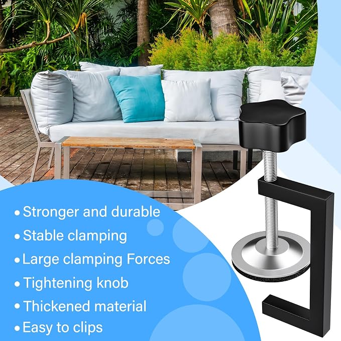 4 Pcs 2.36 in Adjustable Sectional Couch Connectors Outdoor Patio Furniture - Image 6
