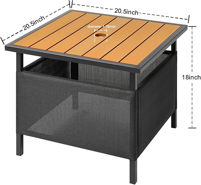 LZRS Adirondack Square Outdoor Side Table - Image 3