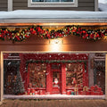 ANNA QUEEN Christmas Garage Door Banner 6×13 FT, Santa’s Red Gift Shop Window by ANNAQUEEN