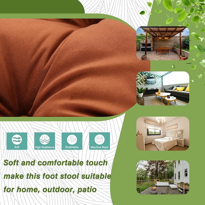 15" Foldable Foot Stool Ottoman - Image 2