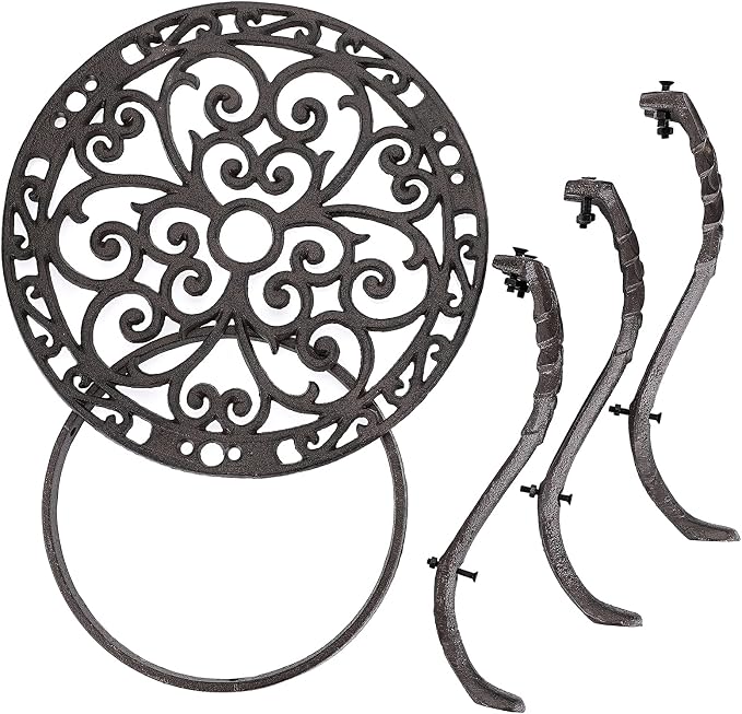 OwnMy Heavy Duty Cast Iron Plant Stand Vintage Iron Flower Pot Holder, Rustic - Image 5