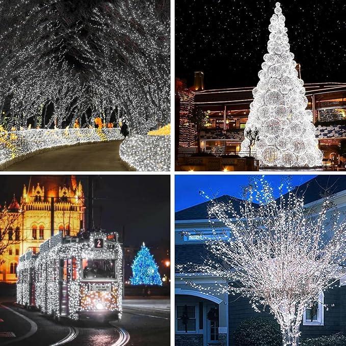 Extra-Long Solar String Lights for Outside, 4 Pack 400LED Solar Fairy Lights - Image 2