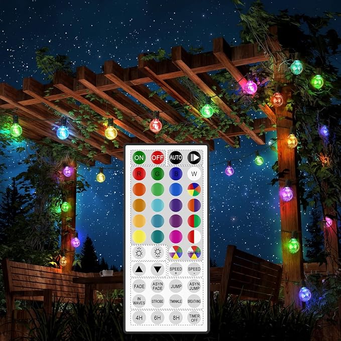 LED Outdoor String Lights, 30FT Connectable G40 Patio Light Outdoor Waterproof - Image 2
