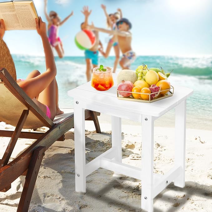 Y&M Outdoor Side Table, HIPS Adirondack Small Single Table, Waterproof Square - Image 2