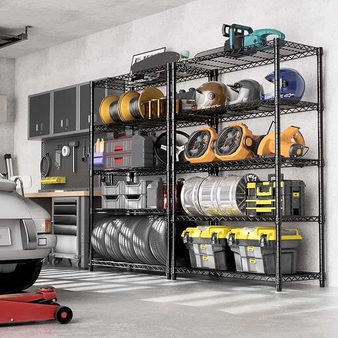 1750 lbs Steel Storage Shelving 5-Tier Utility Shelving Unit Steel Organizer - Image 6