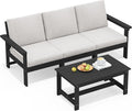 SERWALL HDPE Patio Sofa Set, 4-piece Sectional Outdoor Furniture Set, All by SERWALL