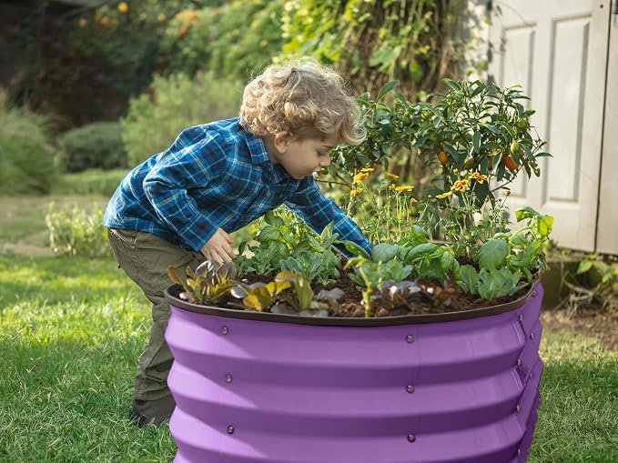 Plant & Plot Galvanized Raised Garden Beds Outdoor // 4×2×1 ft Planter Raised - Image 5