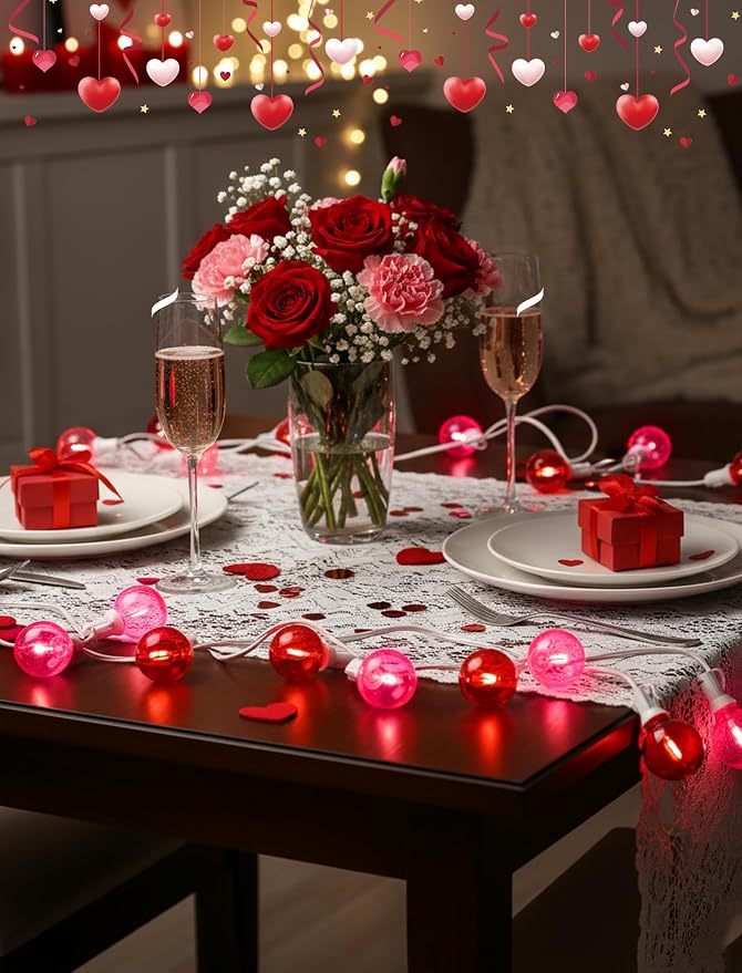 25FT G40 LED Outdoor Valentine's Day String Lights, Hanging Patio Lights - Image 6