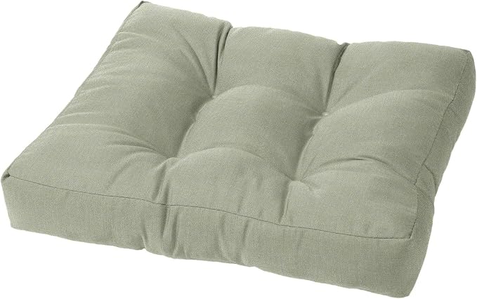Cushion Source Tufted Ottoman Cushions, Sunbrella Canvas Seasalt by CushionSource