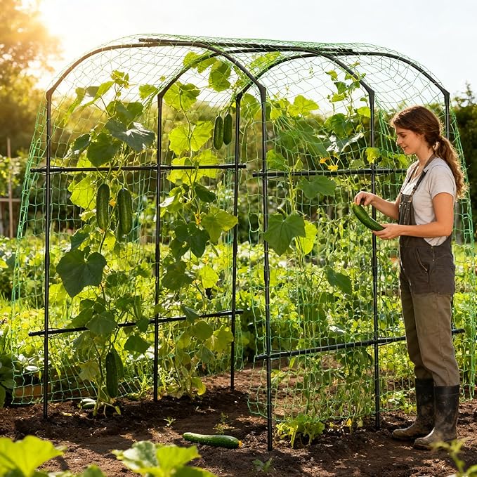 SUNYRISY Garden Arch Trellis for Climbing Plants Outdoor Gardening - Image 4