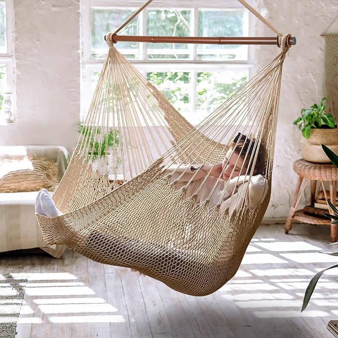 Upgraded Caribbean Hammock Chair by Bathonly
