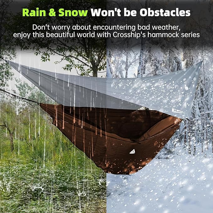Camping Hammock with Mosquito Net, Underquilt & Rain Fly Tarp – 2 Person - Image 4