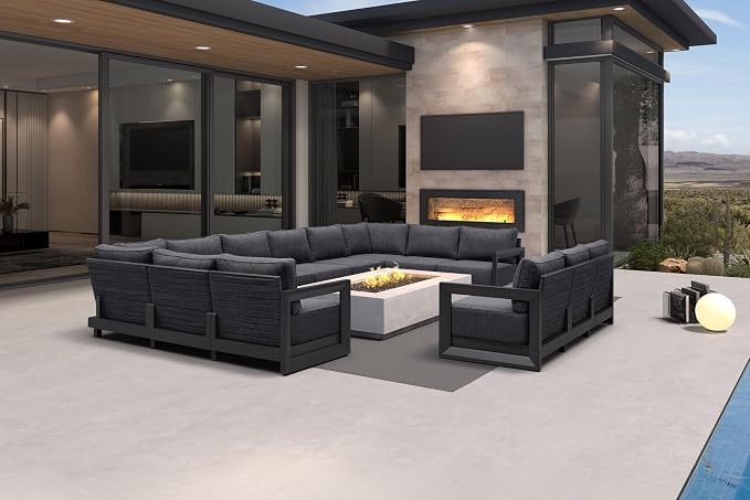 PURPLE LEAF Patio Furniture Set Enclosed Outdoor Couch by Unknown