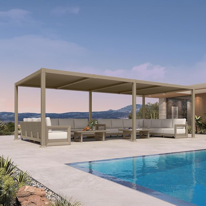 PURPLE LEAF 11x23 ft Louvered Pergola - Image 3