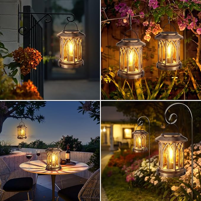 WdtPro Solar Lanterns Outdoor Lights, 6 Pack Bright Lanterns Outdoor Waterproof - Image 7