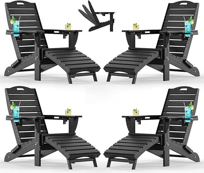 Ciokea Folding Adirondack Chair Set of 4 by CIOKEA