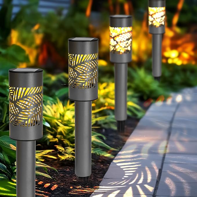 Dazzle Bright Solar Pathway Lights Outdoor, 12 Pack LED Warm White Waterproof - Image 7