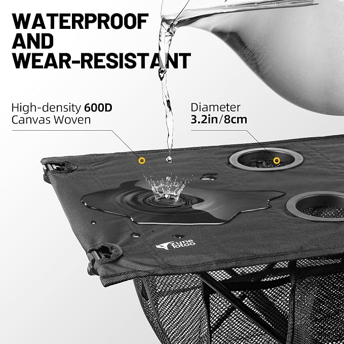 ZUNE LOTOO Portable Camping Table Folding, Small Beach Table Foldable - Image 4