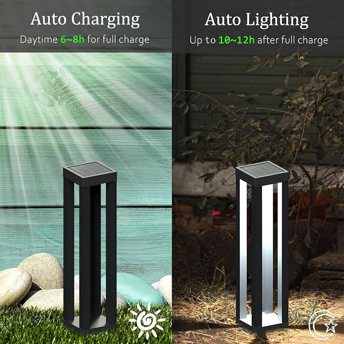 Solar Floor Lamps Outdoor Decor Lanterns Waterproof Deck Lights - Image 5