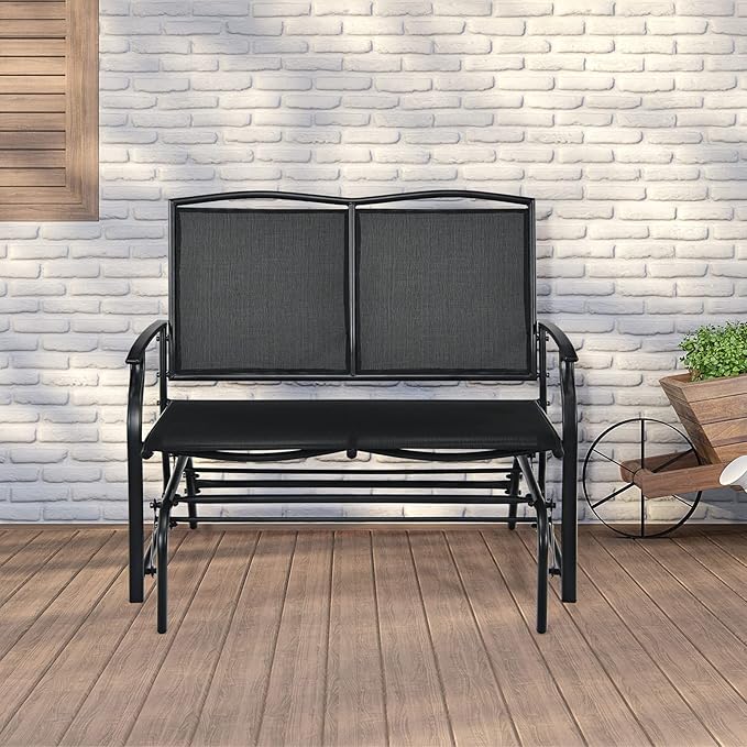 Giantex Patio Glider Benches for Outside, Swing Glider Chair - Image 2