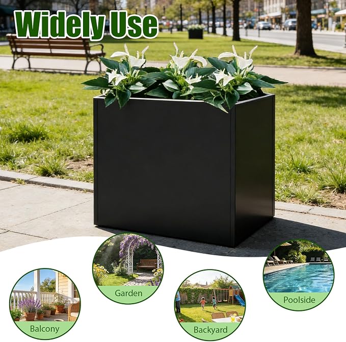 Metal Rectangular Planter, Metal Planter Box - Image 7