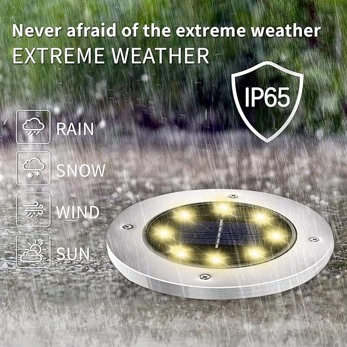 INCX Solar Lights Outdoor Waterproof, 16 Pack Solor Ground Light - Image 2