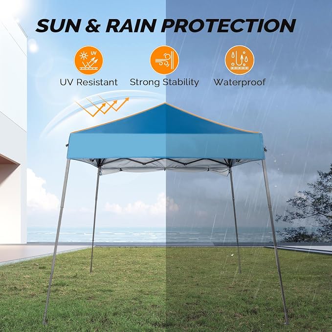 VINGLI 6x6 ft Pop Up Canopy Tent, Outdoor Small Gazebo - Image 7